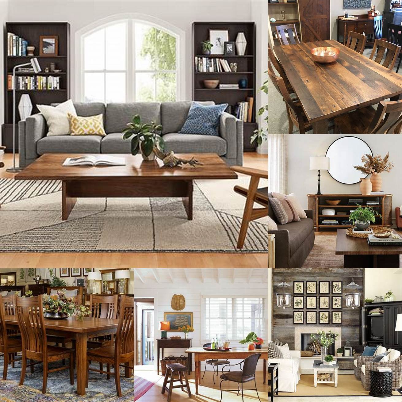 2 In combination with other woods Mix and match walnut furniture with pieces made from other woods such as oak or cherry for a more eclectic look