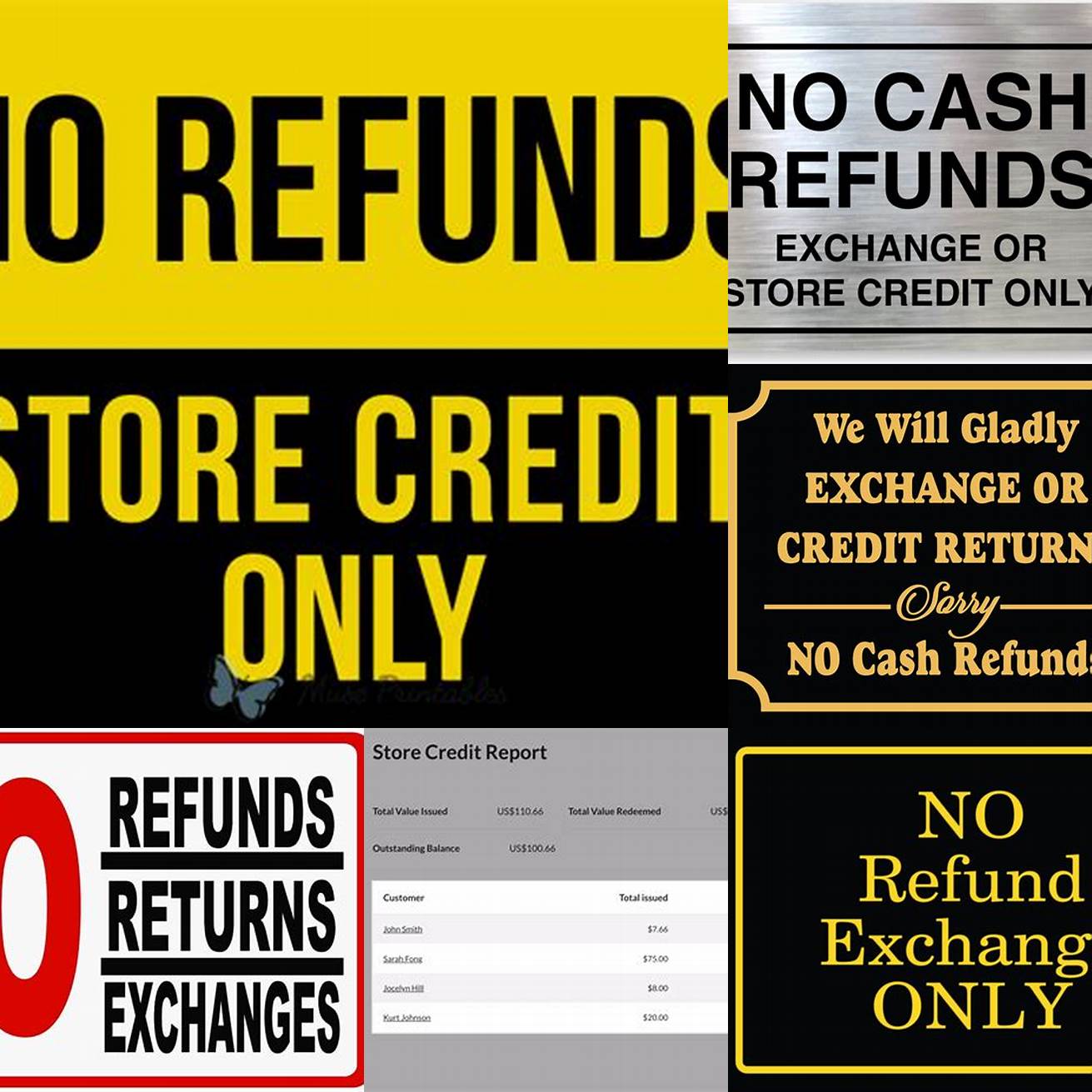 2 Only Store Credit is AvailableYoull only be able to get store credit for the returned items not a cash refund