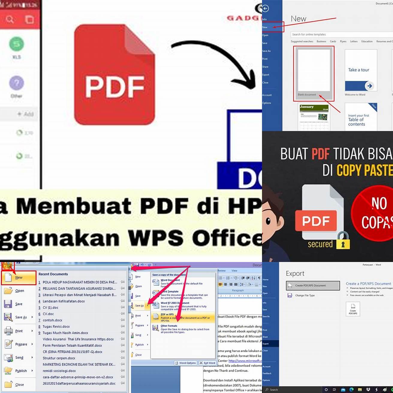 2 Pilih opsi untuk membuat PDF baru