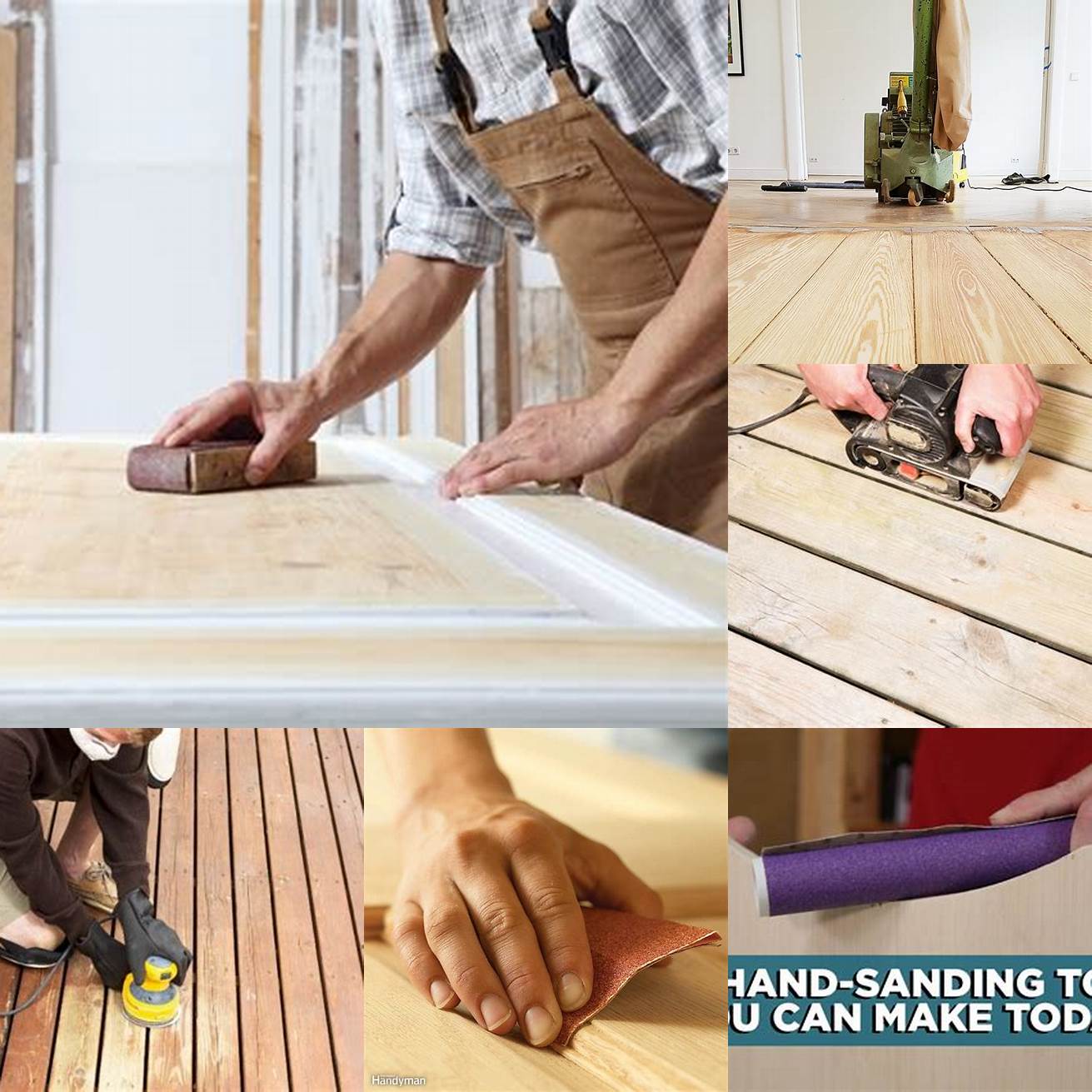 2 Sand the wood boards to create a smooth surface