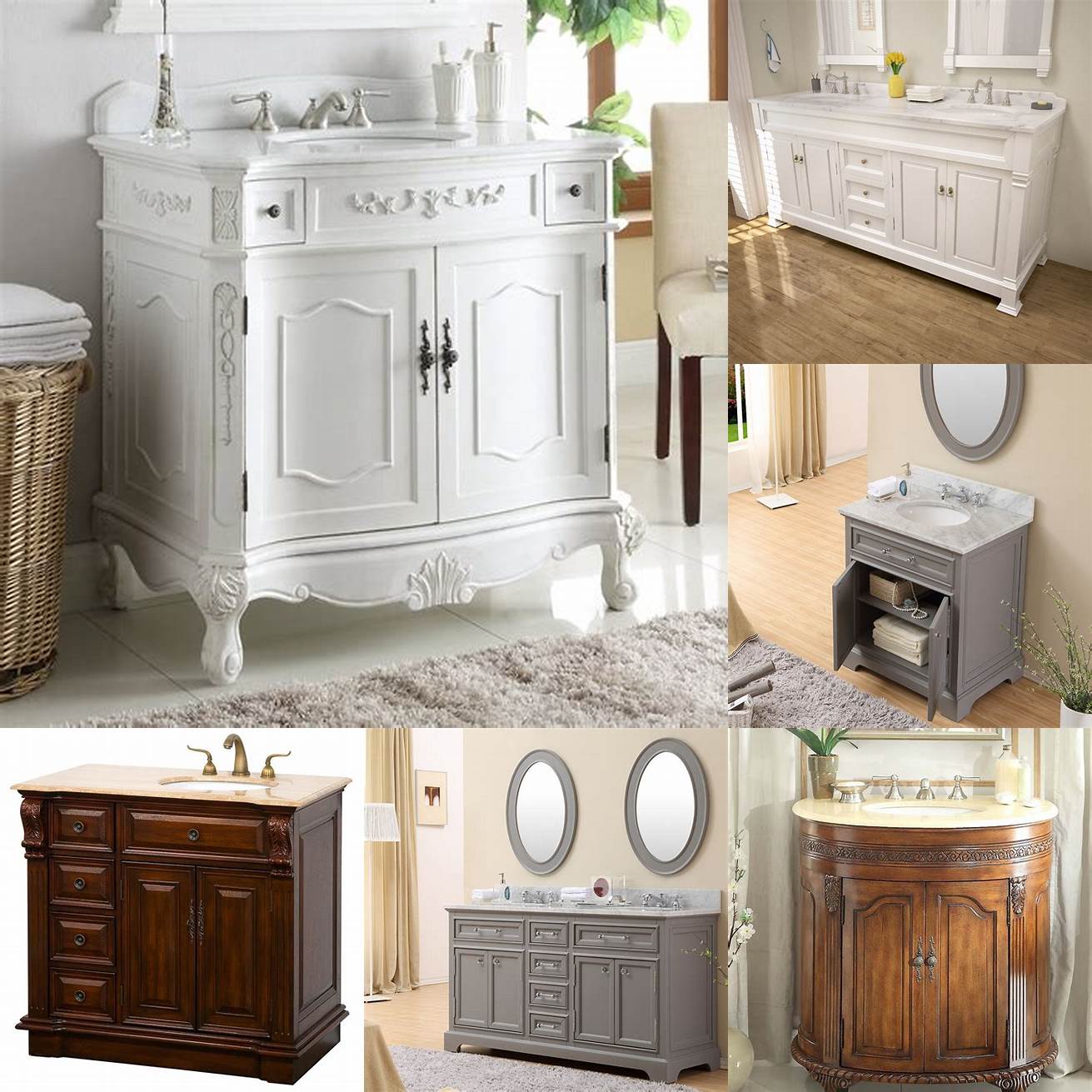 2 Traditional Traditional vanities are classic and elegant