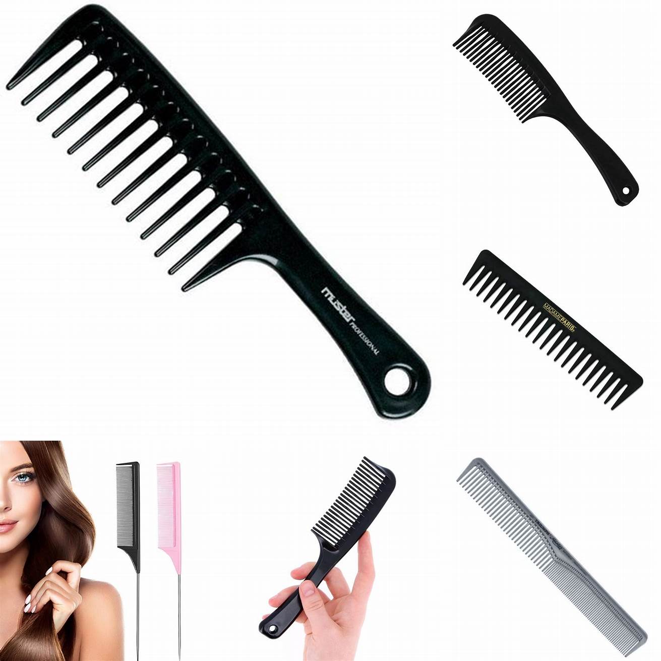 2 Utilisez un peigne à dents fines pour couper vos cheveux Cela vous aidera à obtenir une coupe plus précise et plus uniforme