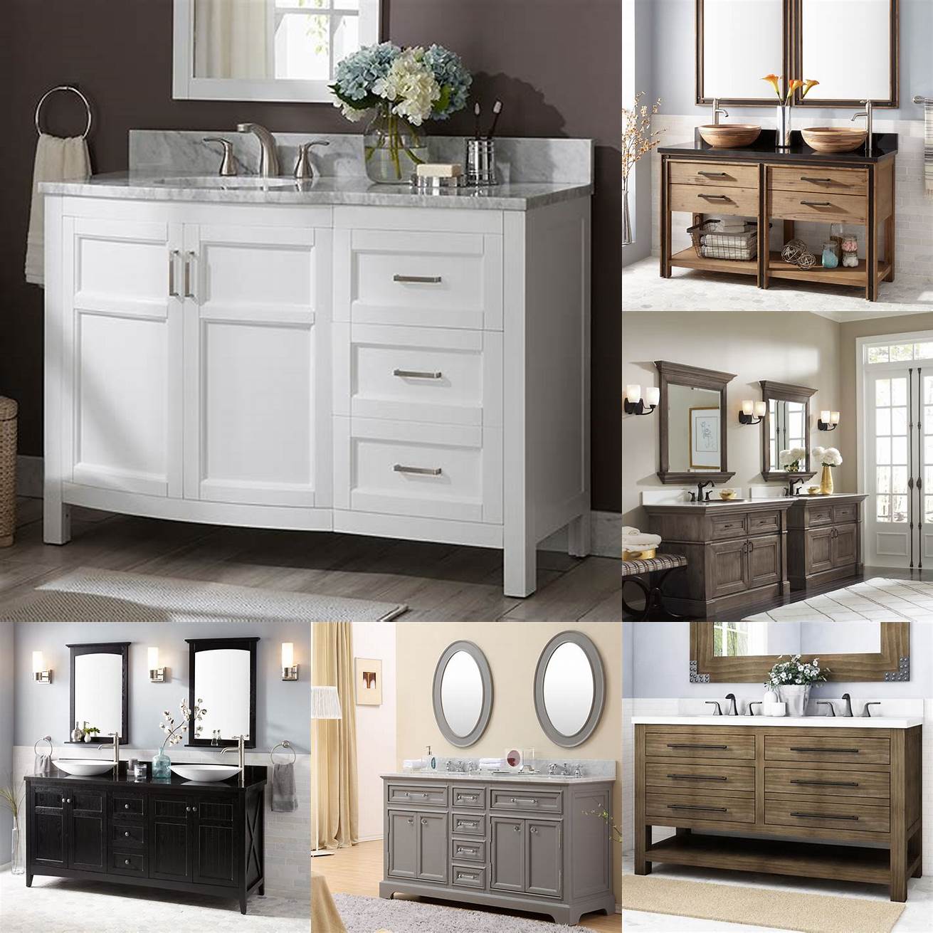 2 Wide Selection Overstock has a large selection of bathroom vanities in various styles colors and sizes