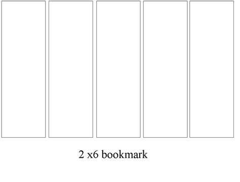 2 X 7 Bookmark Template