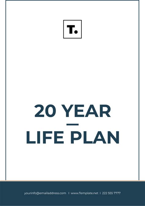 20 Year Life Plan Template