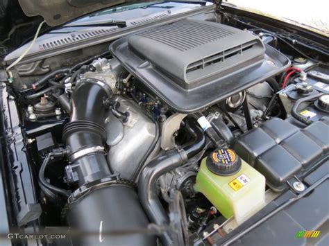 Close-up of the 2004 Ford Mustang Mach I's powerful V8 engine