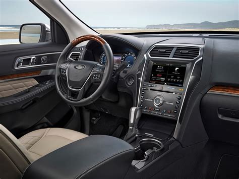 Interior of the 2016 Ford Explorer Limited showcasing its premium features and spaciousness