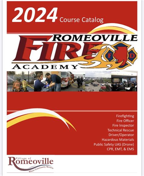 2019 Course Catalog Romeoville Fire
