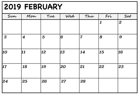 Printable Calendar Month