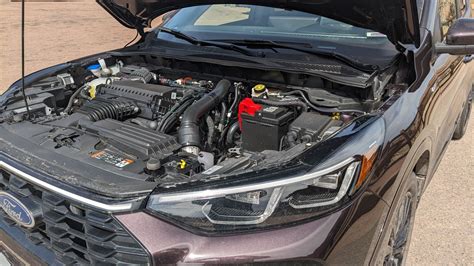 Close-up of the 2023 Ford Escape Active engine, highlighting its engineering