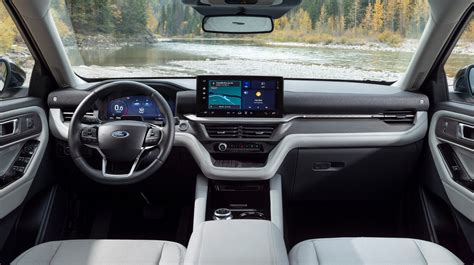 Large touchscreen display in the 2025 Ford Explorer interior