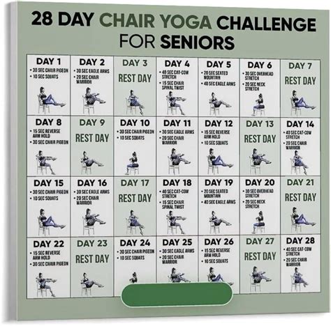 28 Day Chair Yoga Chart