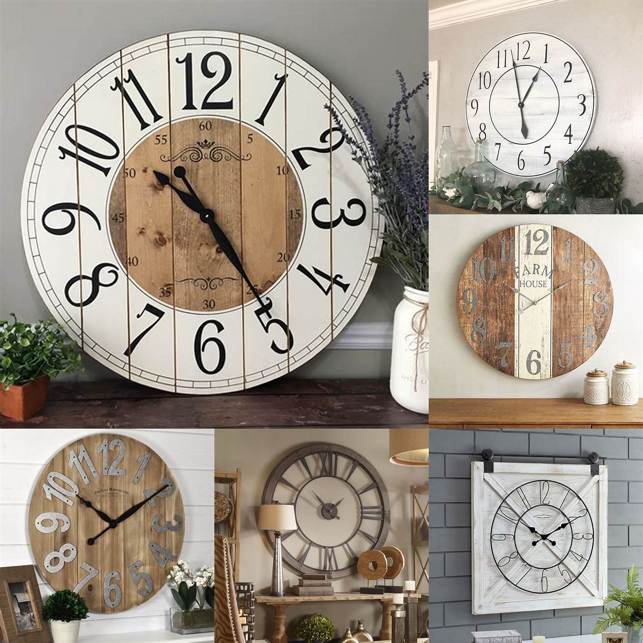 3 Farmhouse-style clock