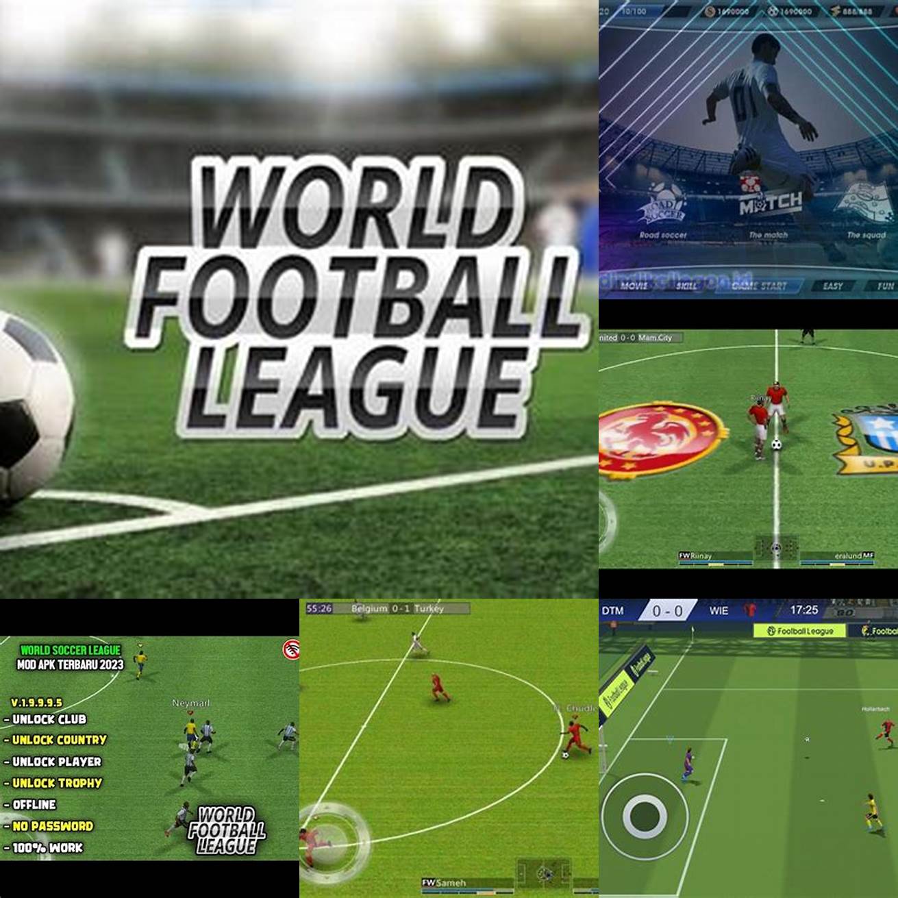 3 Grafik yang luar biasa World Football League Mod Apk menawarkan grafik yang luar biasa yang membuat pengalaman bermain semakin menyenangkan