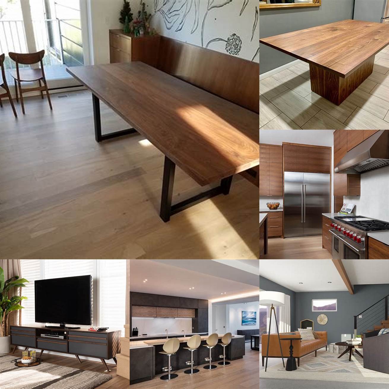 3 In a modern setting Walnut furniture can be paired with sleek modern pieces for a more contemporary look