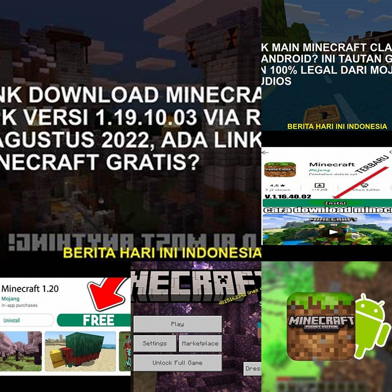 3 Klik tautan unduhan APK Minecraft Mojang