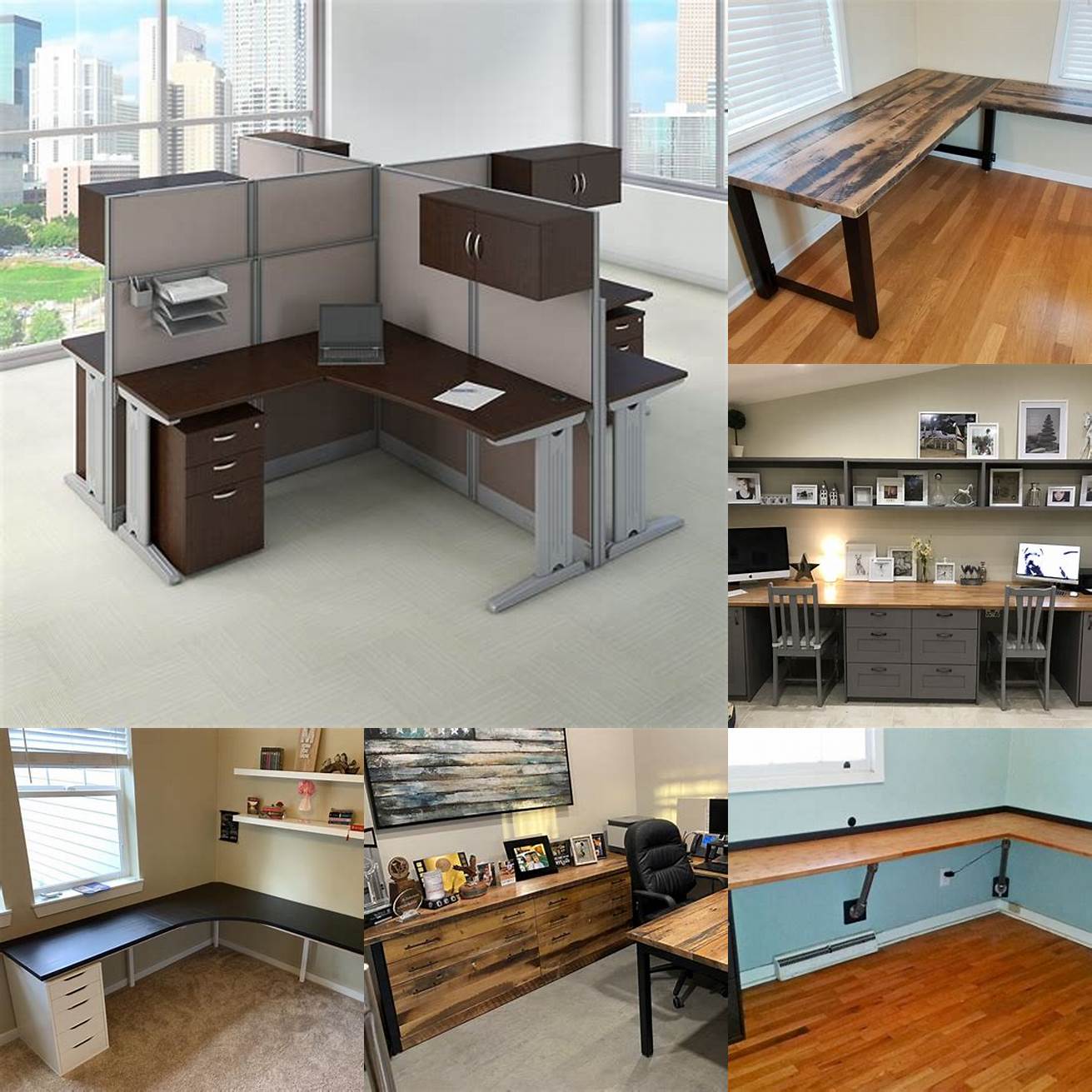 3 Lay out the boards in the desired desk shape