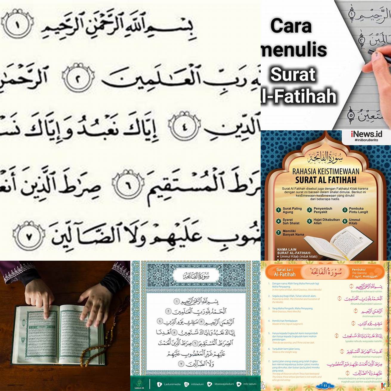 3 Membaca surat Al-Fatihah