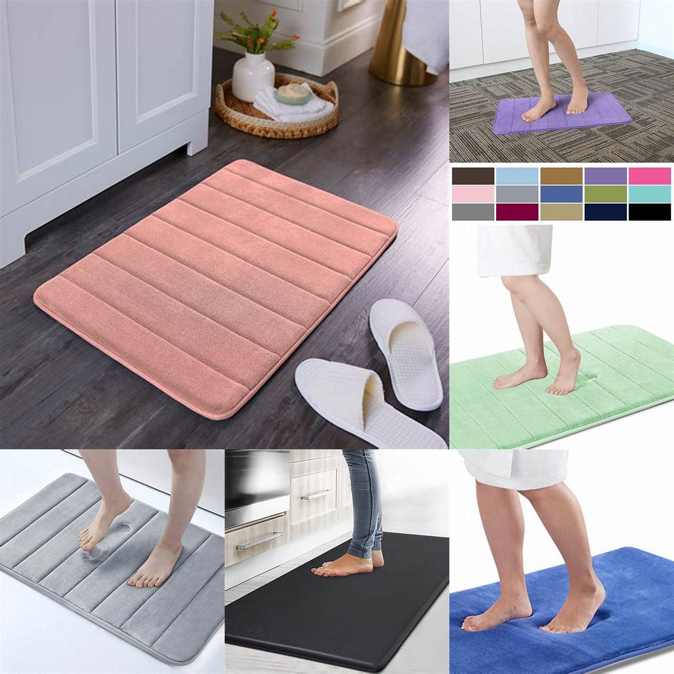 3 Memory Foam Mats These mats are made of memory foam and provide excellent cushioning and comfort They are ideal for people with foot and leg problems