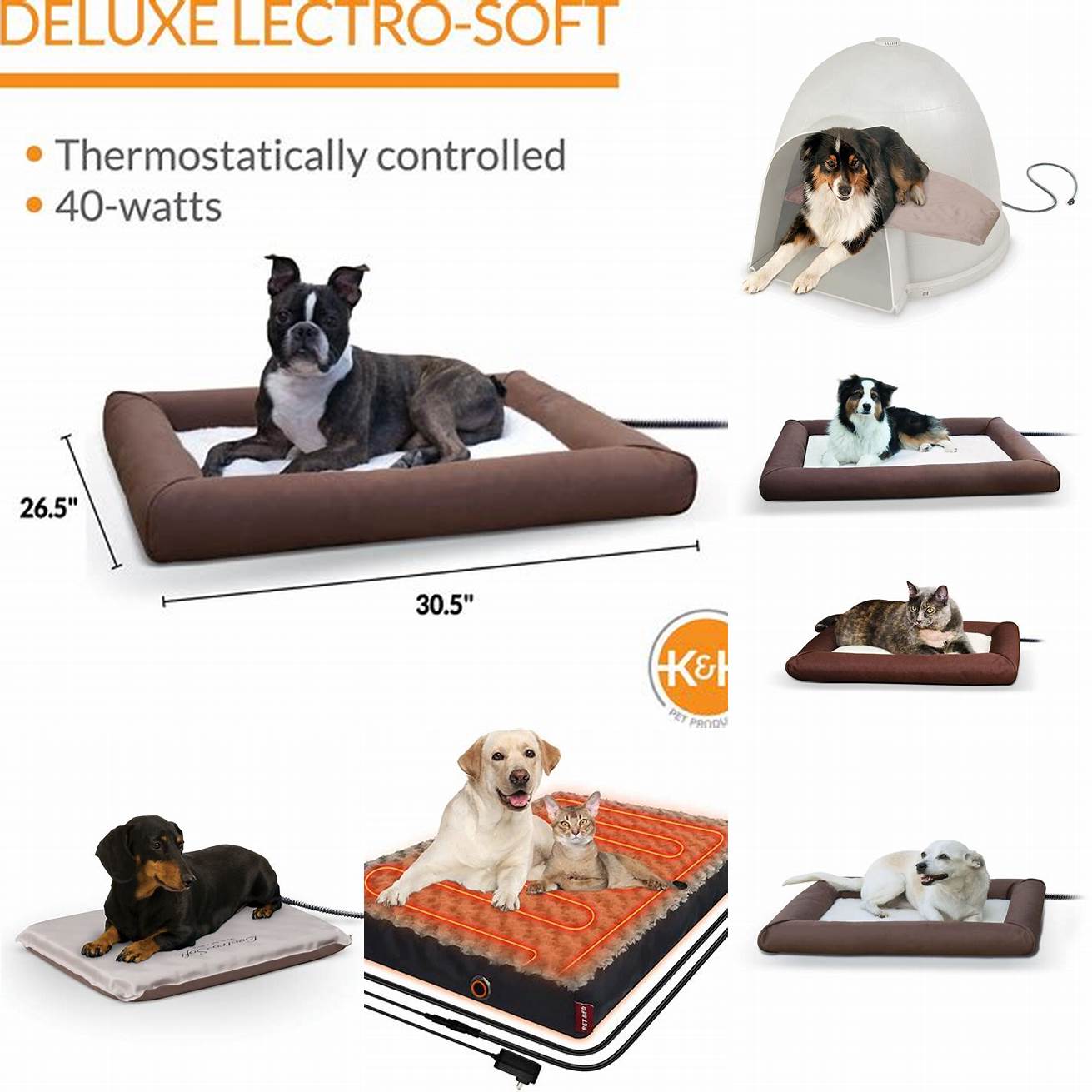 3 Outdoor Heated Dog Beds