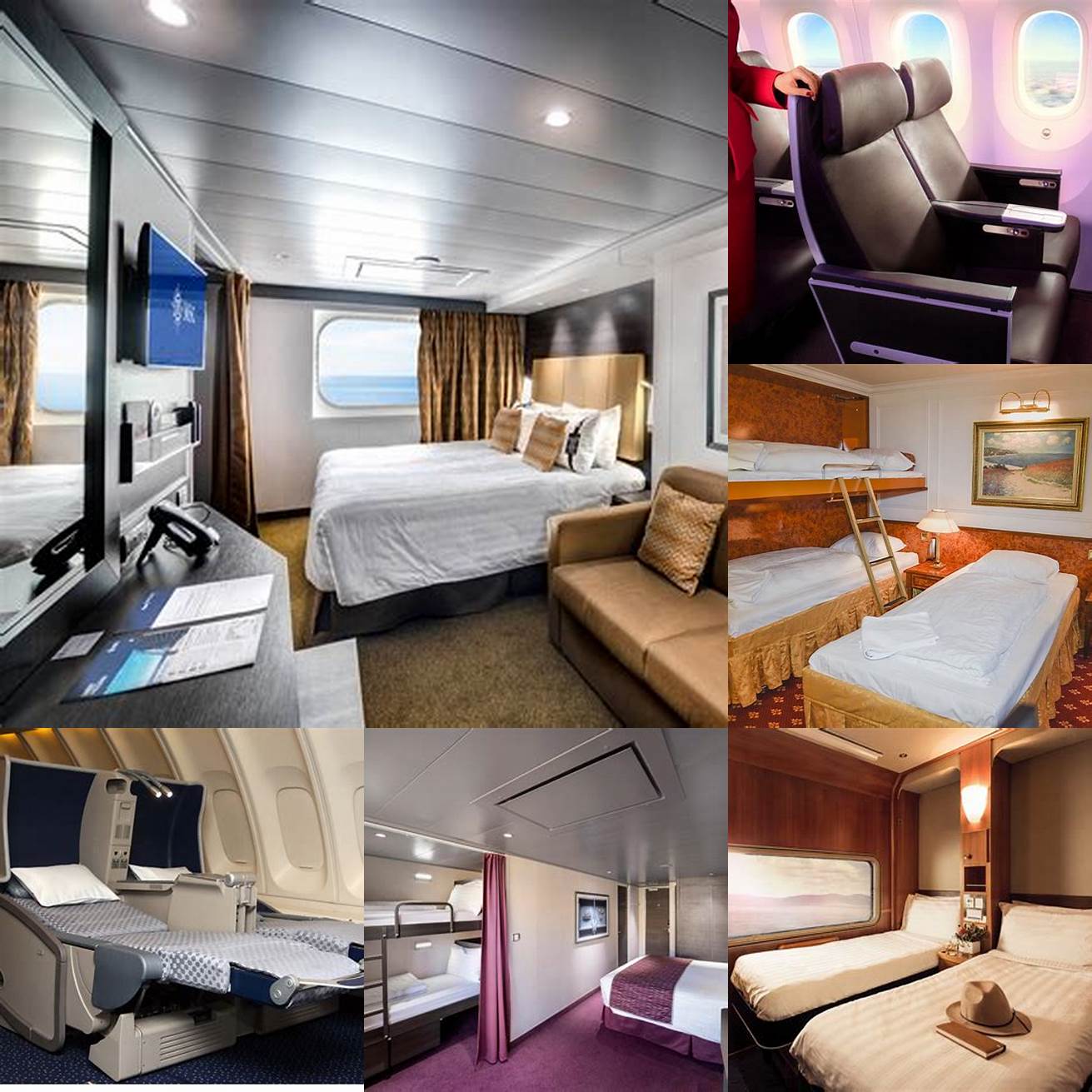 3 Space Flat beds are typically located in premium cabins which means more space to spread out and store your belongings