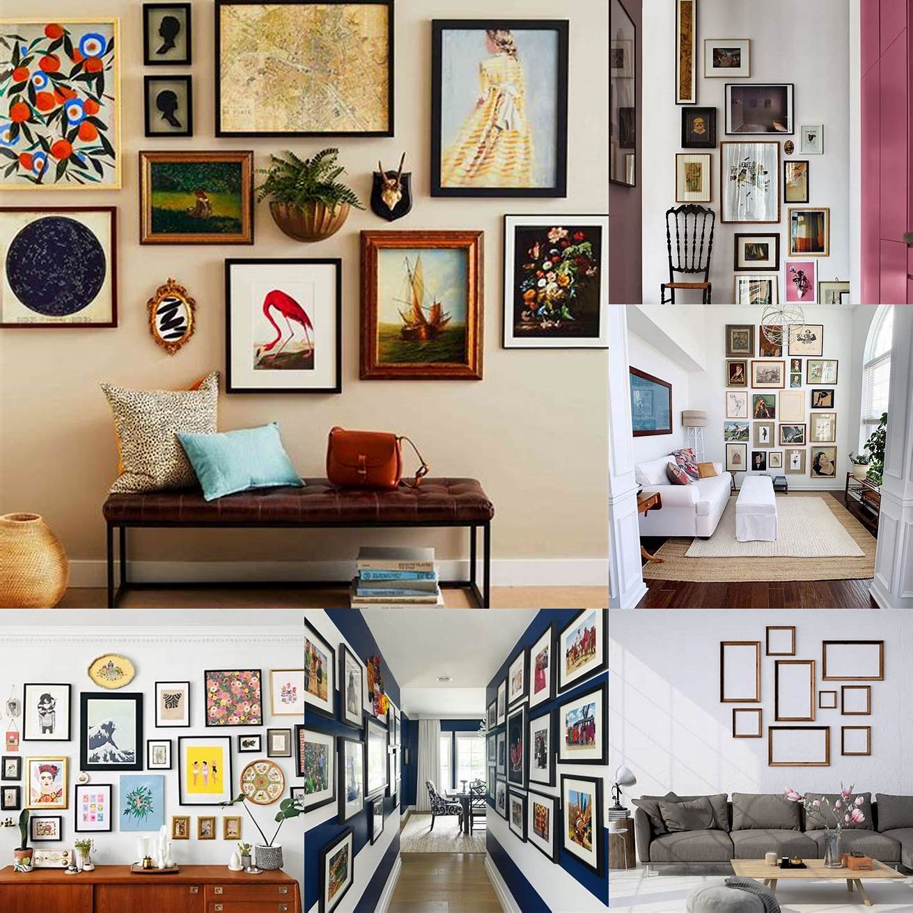 3 Use a gallery wall to showcase your favorite artwork