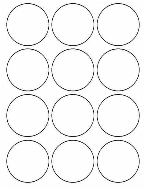 3 4 Inch Circle Label Template Word