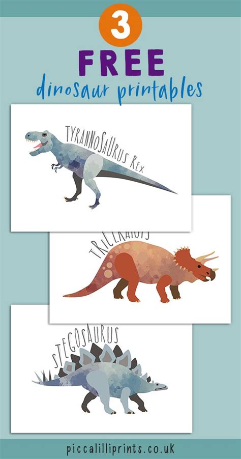3 Dinosaurs Printables