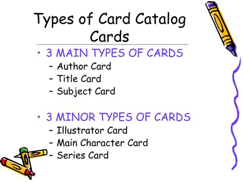3 Main Types Of Card Catalog