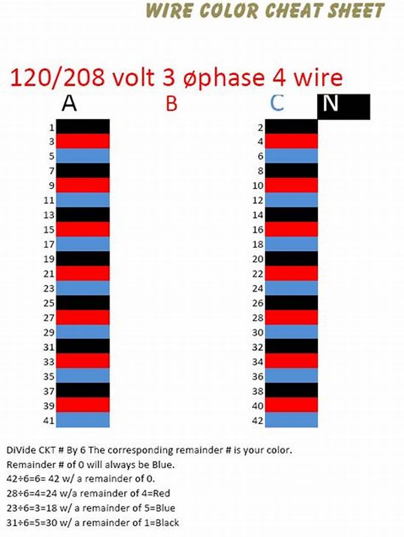 3 Phase Color Chart