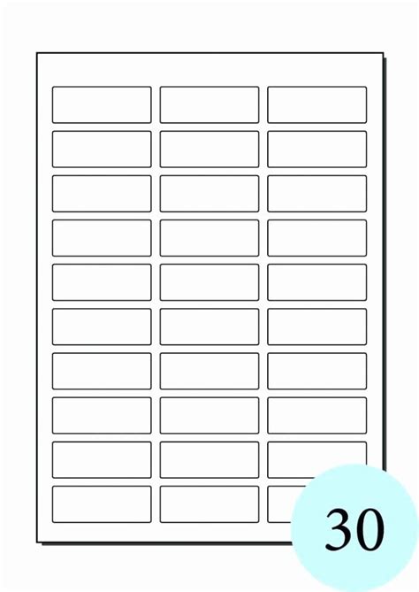 3 X 10 Label Template