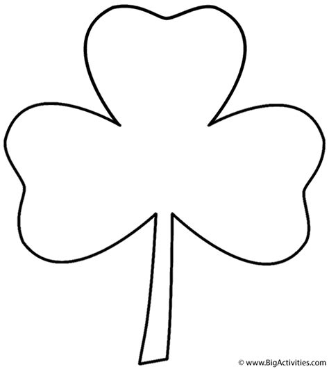 3 leaf clover coloring pages