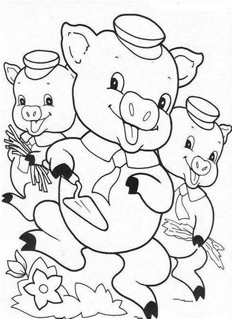 3 little pigs coloring