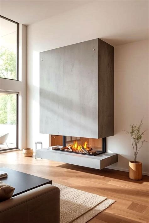 3 sided fireplace ideas