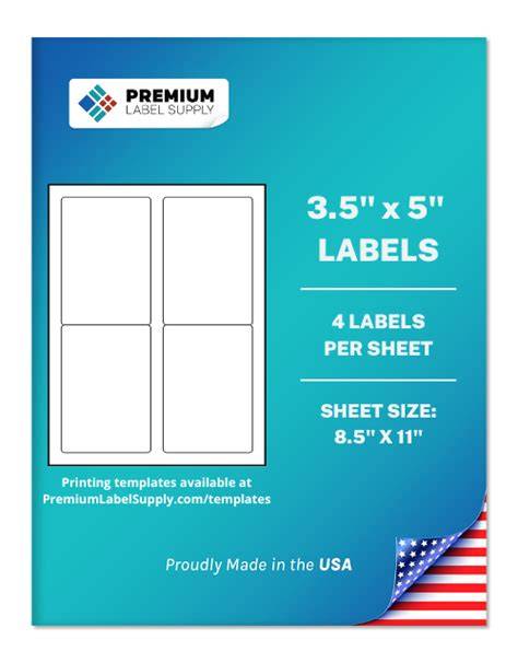 3.5 X 5 Inch Label Template