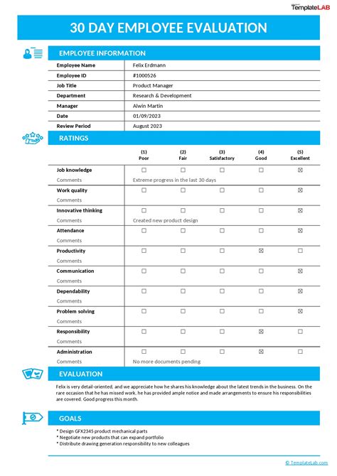 30 Day Review Template