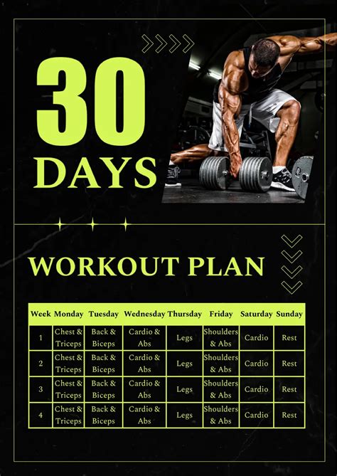 30 Day Workout Plan Template
