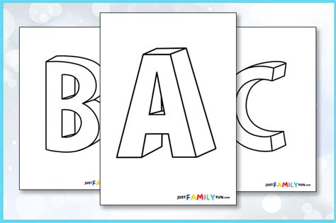 3d Alphabet Design Template