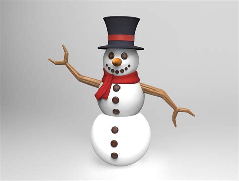 3d Printable Snowman