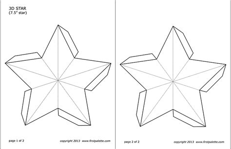 3d Star Paper Template