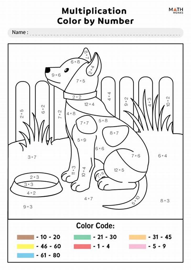3rd Grade Math Coloring Worksheets Multiplication
