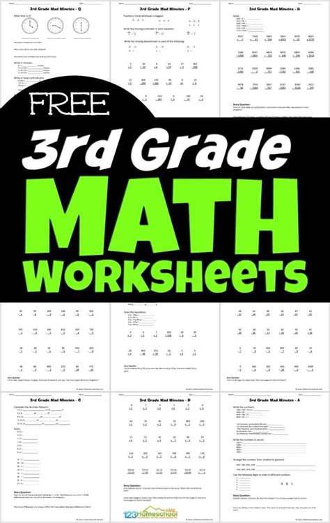 3rd Grade Math Worksheets Free Printable