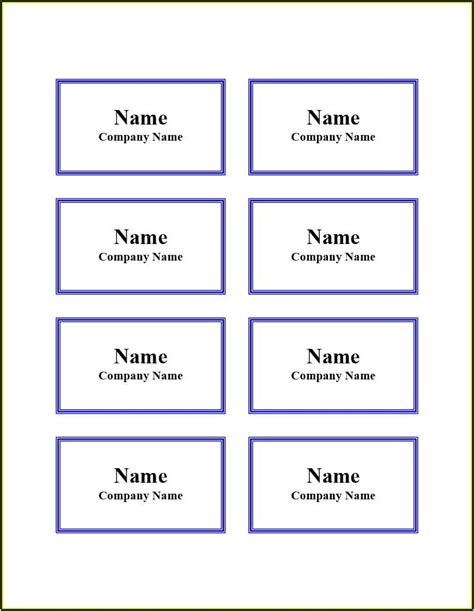 3x4 Name Tag Template
