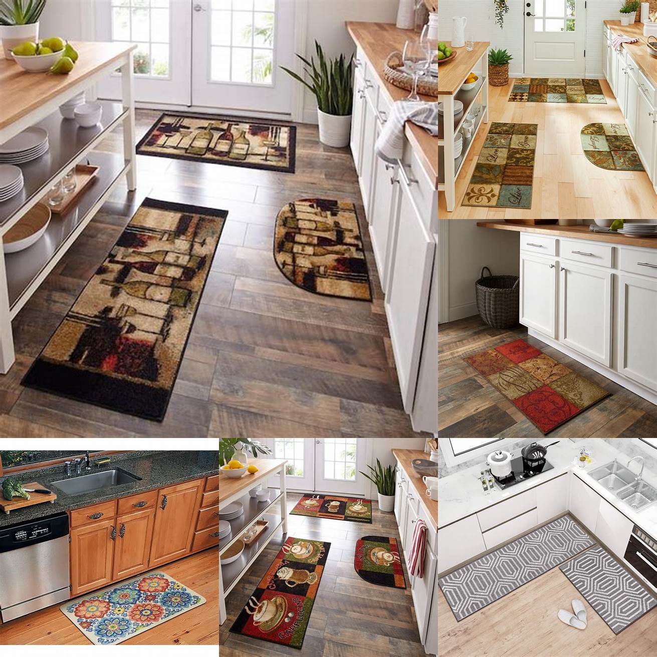 4 Adds Style Kitchen mats come in different colors and designs adding a touch of style to your kitchen