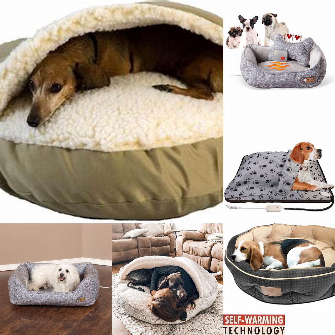 4 Cave Heated Dog Beds