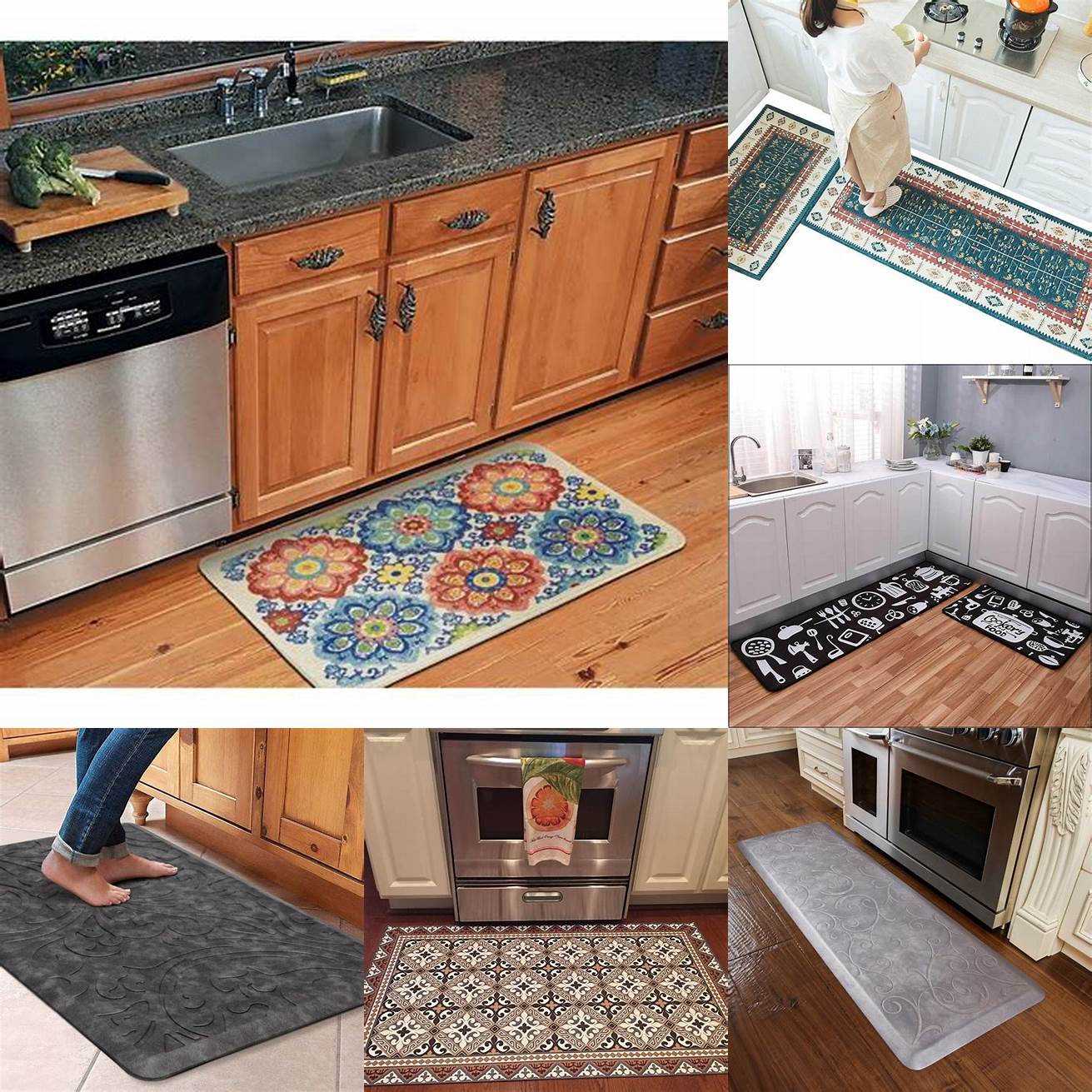 4 Decorative Mats These mats come in different colors and designs and are ideal for adding a touch of style to your kitchen