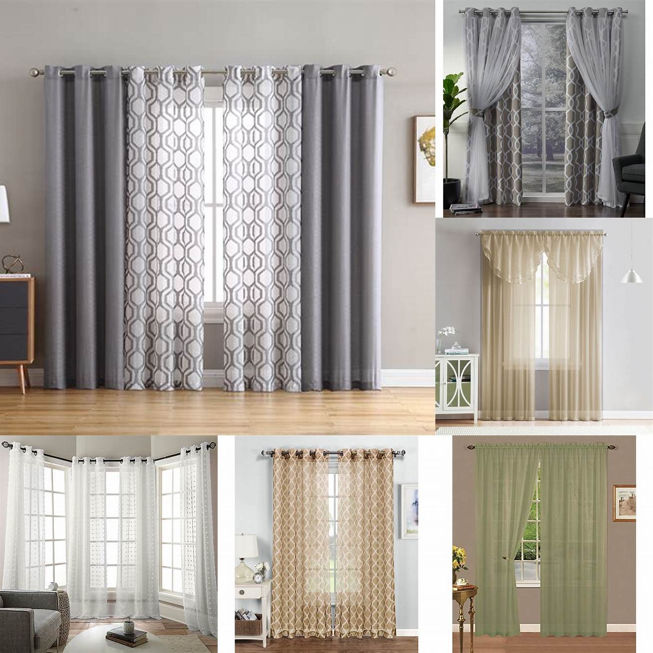 4 Sheer curtains
