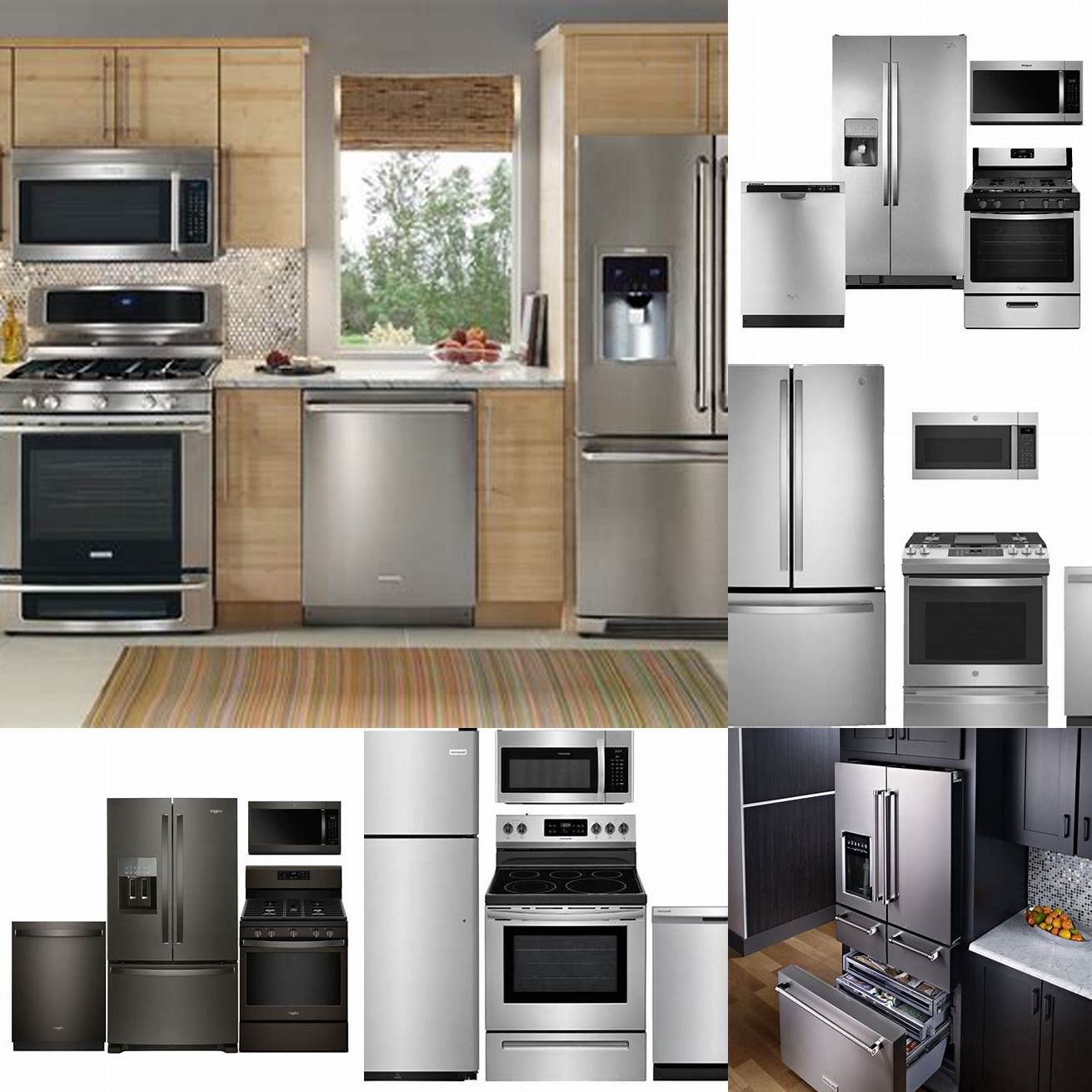 4 Stainless steel appliances