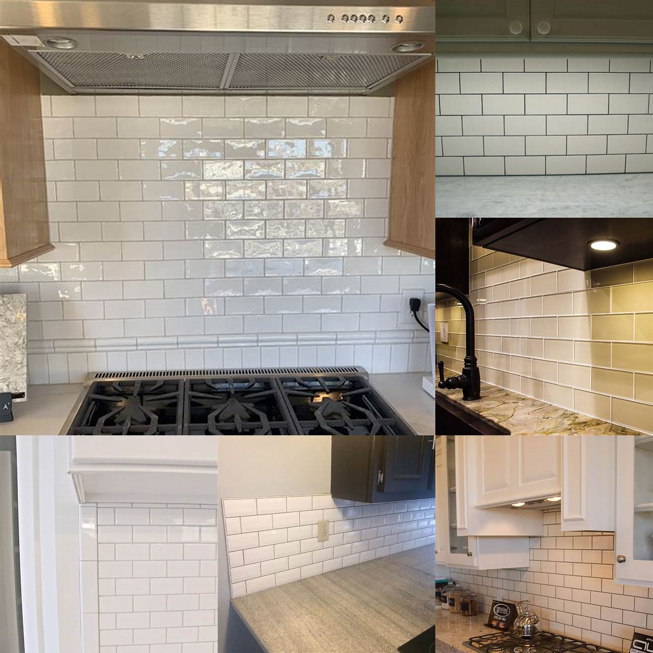 4 Subway Tile Kitchen with Colored Grout