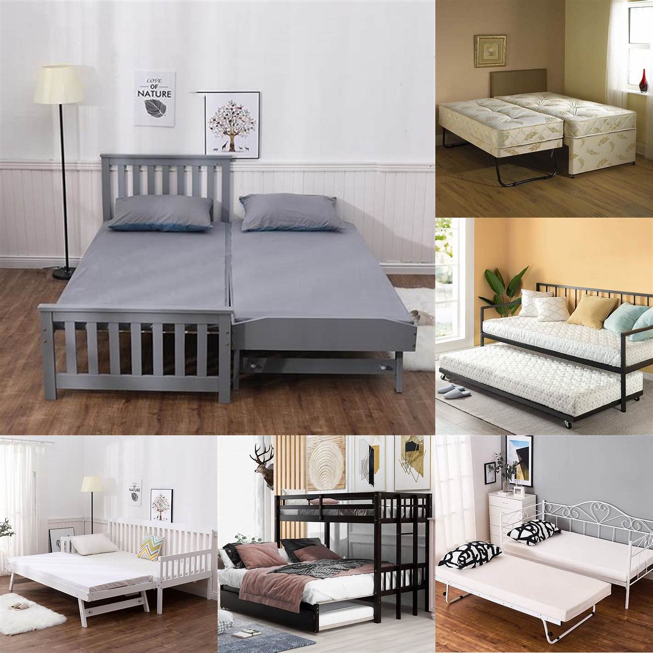 4 Trundle bed with pull-out guest bed